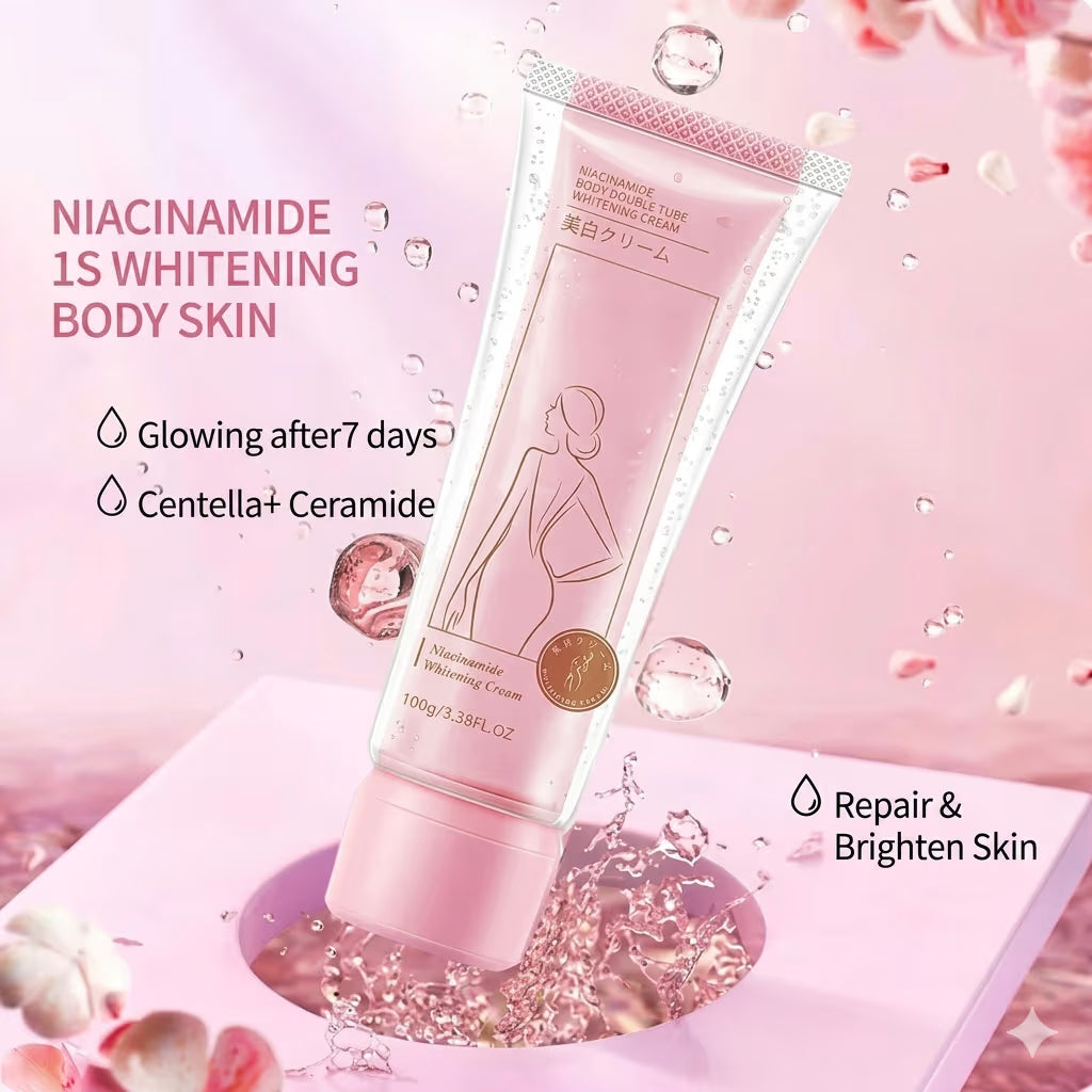 niacinamide body double tube whitening cream