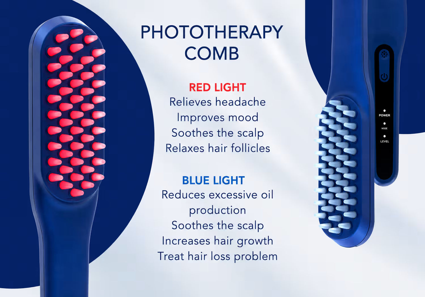 LED Hair Growth Comb & Scalp Massager